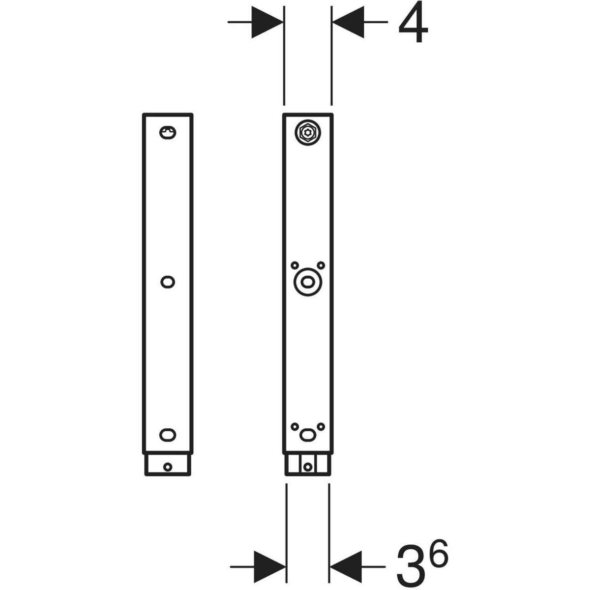 Geberit Duofix Set Fußverlängerungen Länge 20 cm 111.848.00.2