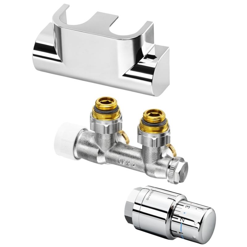 Oventrop Anschluss-Set für Badheizkörper Multiblock T/Uni SH 1/2'' Eckform verchromt 1184284 - Bild 1