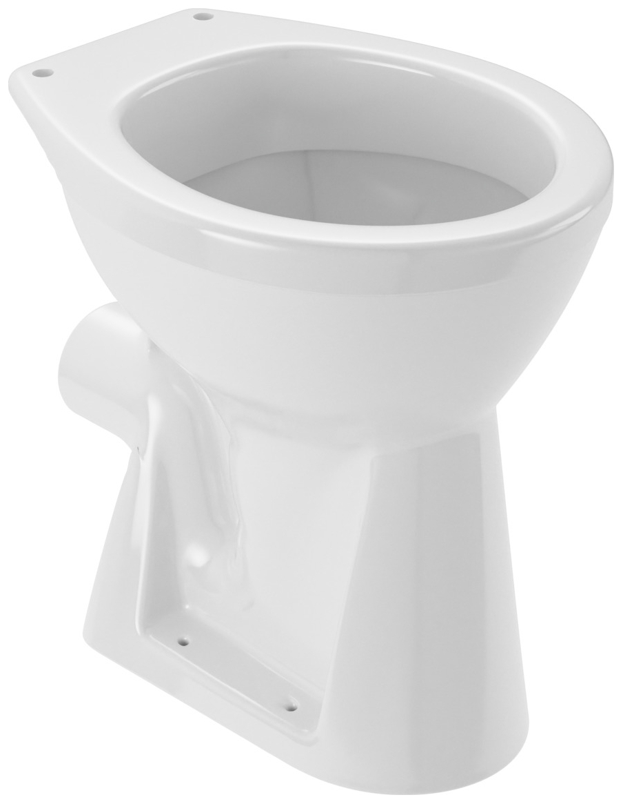 VIGOUR Stand-Tiefspül-WC clivia plus +6cm weiss, Abgang waagerecht  - Bild 1