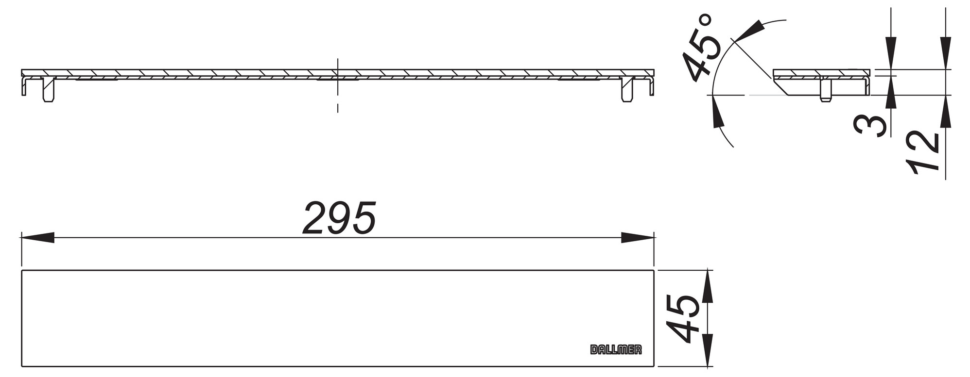 Dallmer Abdeckung CeraWall Individual Edelstahl matt 535047 - Bild 3
