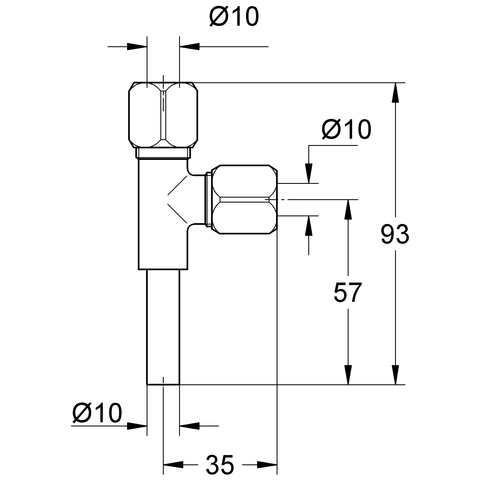 Grohe WAS-T-Abzweigstück DN10 41007000