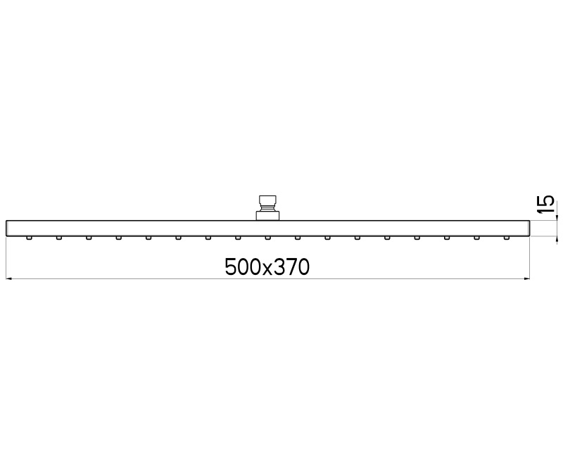 Nikles Regenkopfbr.Techno Quadro XL 500x370mm verchromt