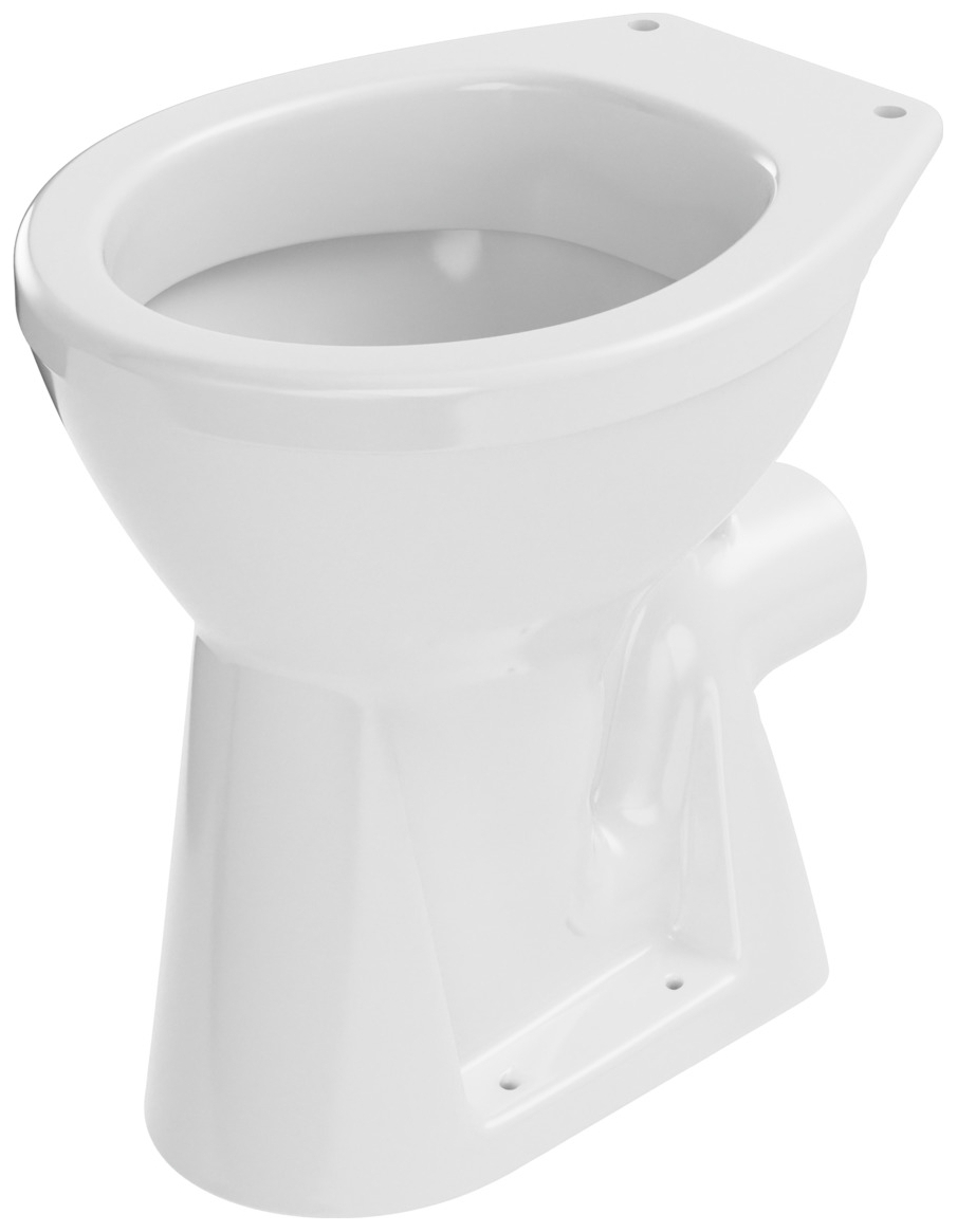 VIGOUR Stand-Tiefspül-WC clivia plus +6cm weiss, Abgang waagerecht  - Bild 2