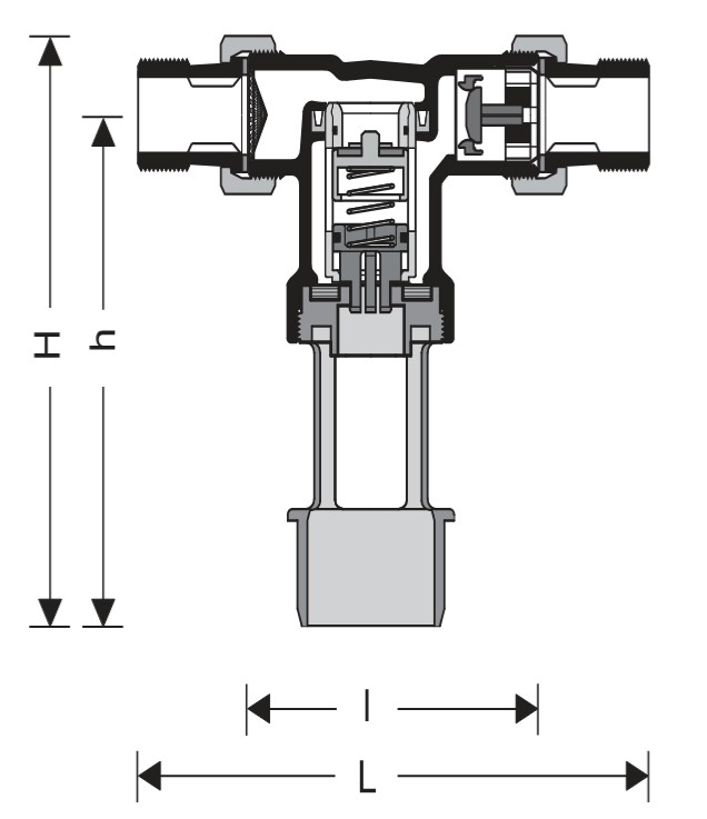 Resideo Systemtrenner CA295 Bauart CA, Messing A, 3/4''