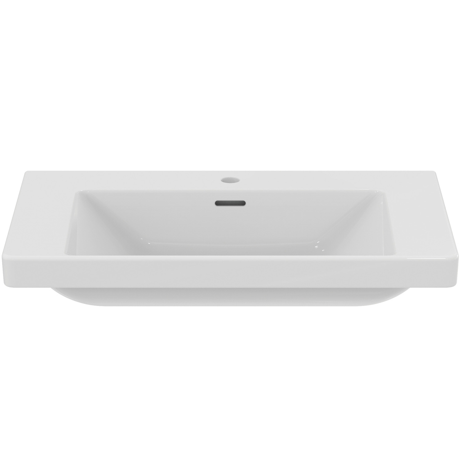 VIGOUR Möbelwaschtisch derby V3 80x48cm PflegetectPlus weiss mit Hahnloch und Überlauf