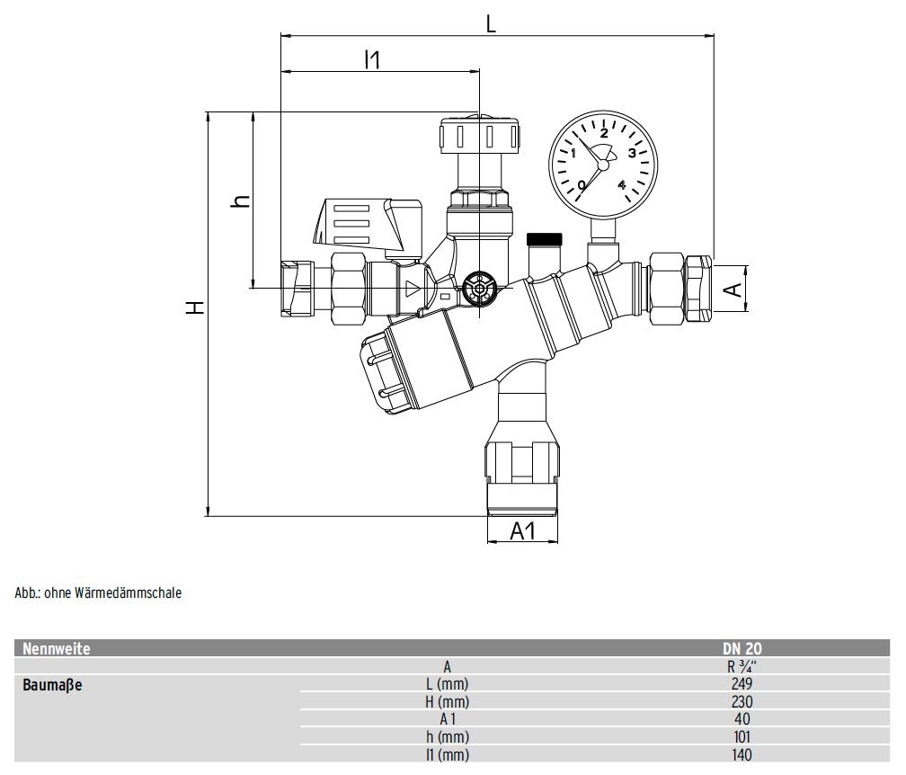 SYR FüllCombi BA 6628 DN 20 mit Wärmedämmschale 6628.20.000 - Bild 2