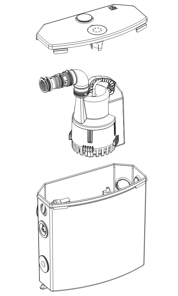 FLOW Zubehör Set CONEL mit Wandhalter/Stopfen/Adapter, für CONEL FLOWBOX - Bild 1