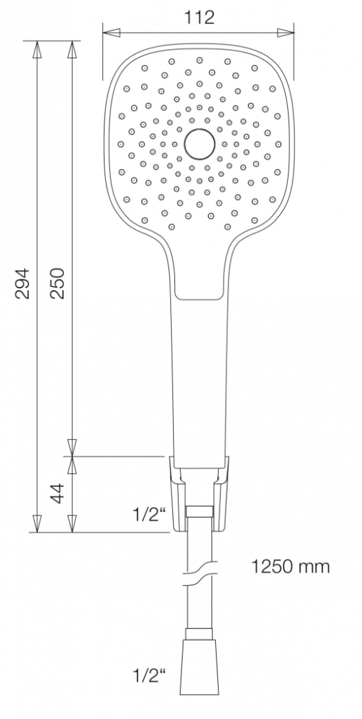 VIGOUR Wannenset individual 2.2 mit Wandhalter, Schlauch, Handbrause softedge verchromt  - Bild 2