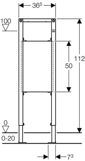 Geberit Duofix Stütz und Haltegriffe 112 cm BF 111.790.00.1