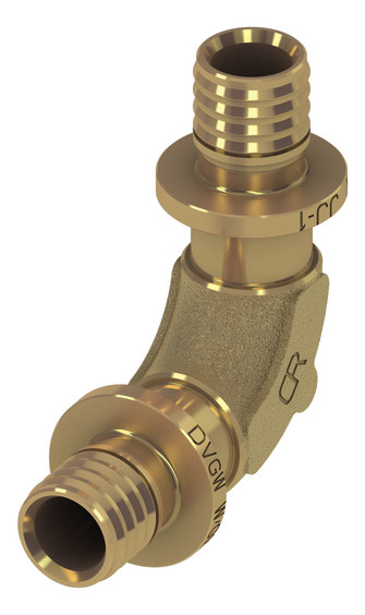 TECEflex Bogen 90 Grad druckverlustoptimiert 32x32 mm Siliziumbronze 707332 - Bild 1