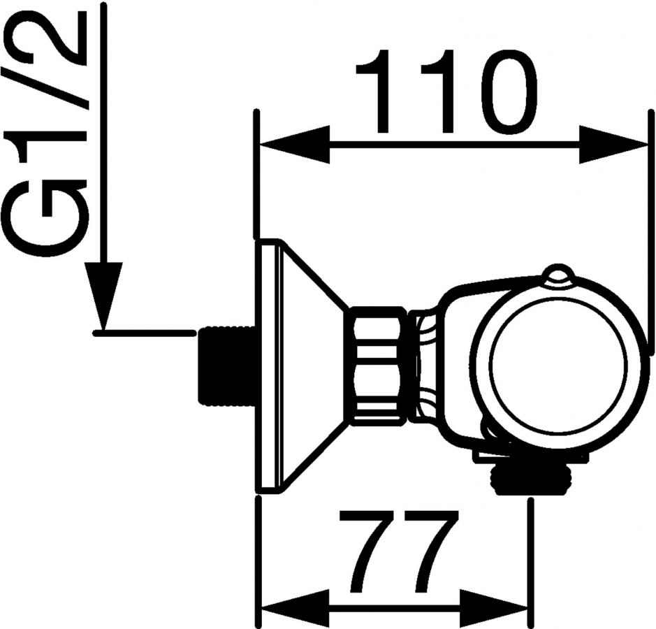 Hansa Brause-Thermostatbatterie Hansamicra für Wandaufbau verchromt 58150171 - Bild 3