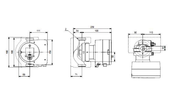 Grundfos MAGNA3 32-100N Hocheffizienz-Umwälzpumpe G 2'' BL 180 mm 97924724 - Bild 2