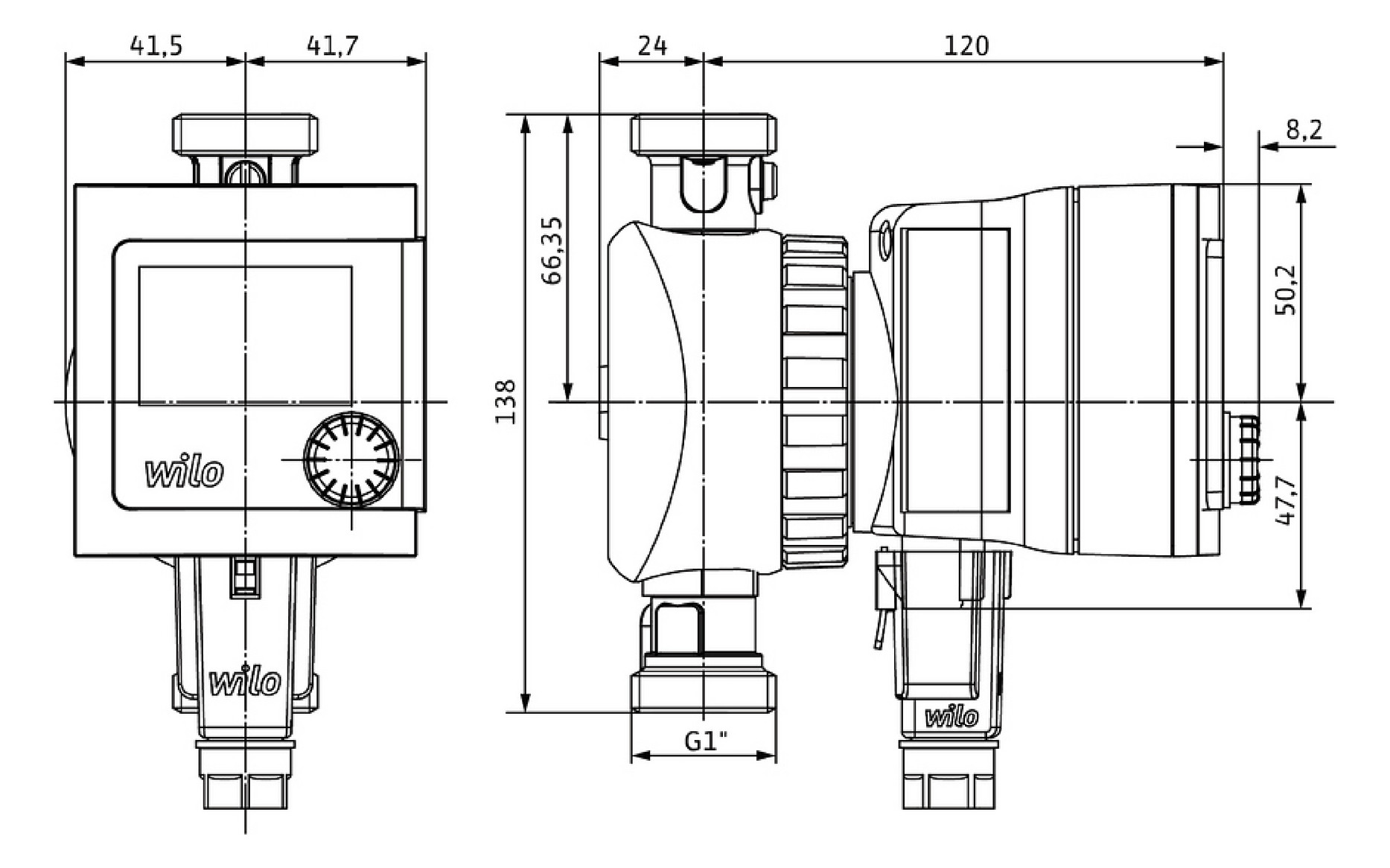 Wilo Nassläufer-Zirkulationspumpe Star-Z NOVA T Rp 1/2, G 1, Baulänge 138 mm 4222640 - Bild 2