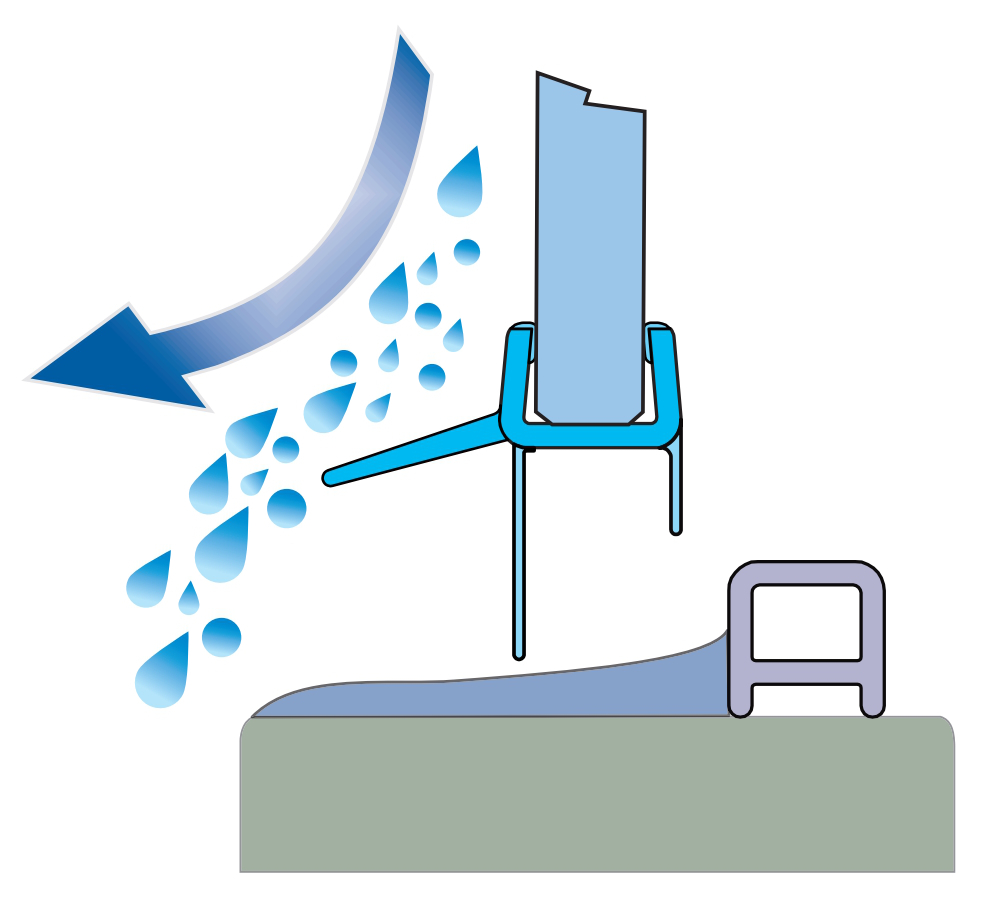 Duka Abtropfdichtung ESG 3mm Länge 1000mm PVC transparent, universell einsetzbar - Bild 3