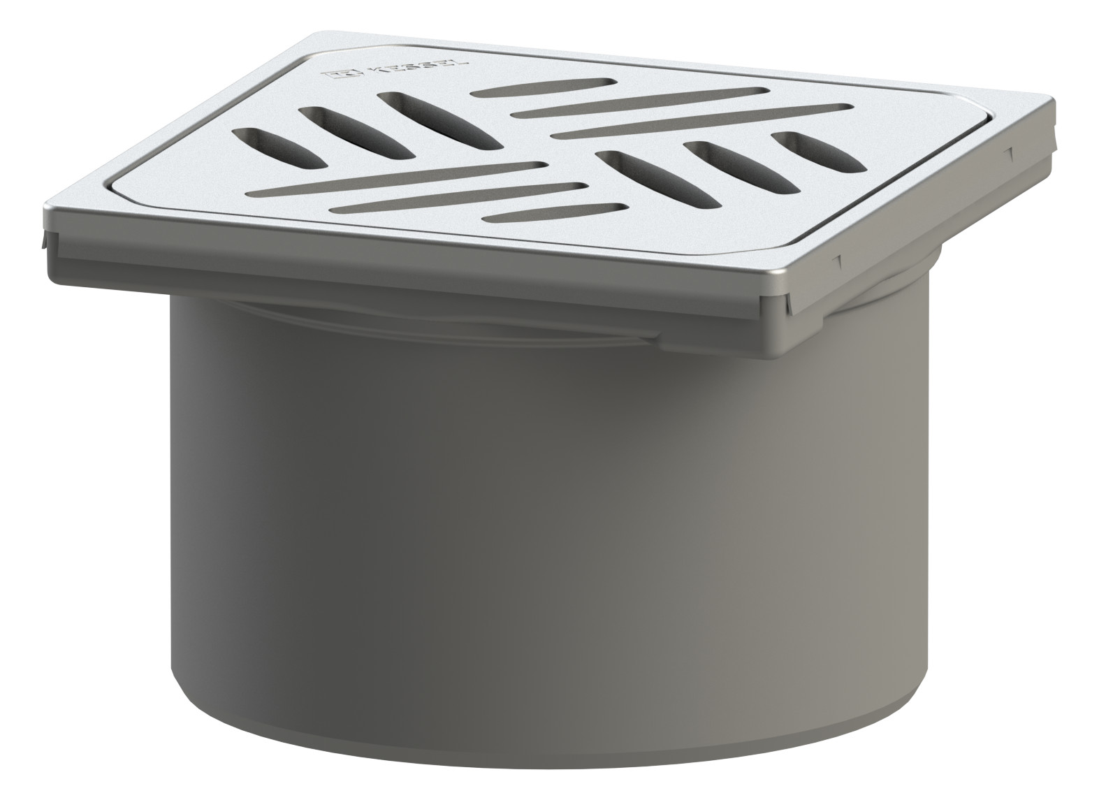 KESSEL Aufsatzstück Designrost V2A, Rost aus Edelstahl 120x120 mm, Klasse L15 - Bild 1