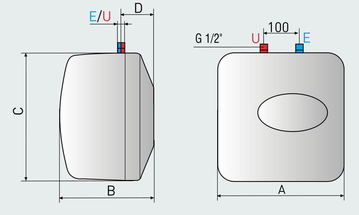 Ariston Warmwasserspeicher 10 Liter druckfest Andris Lux 10 U D EU, Untertisch, 2 KW, 230V, 3100890 - Bild 3
