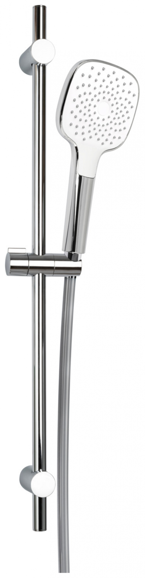 VIGOUR Brausegarnitur individual 2.2 mit Stange 60cm Schlauch, Handbrause softedge verchromt - Bild 1