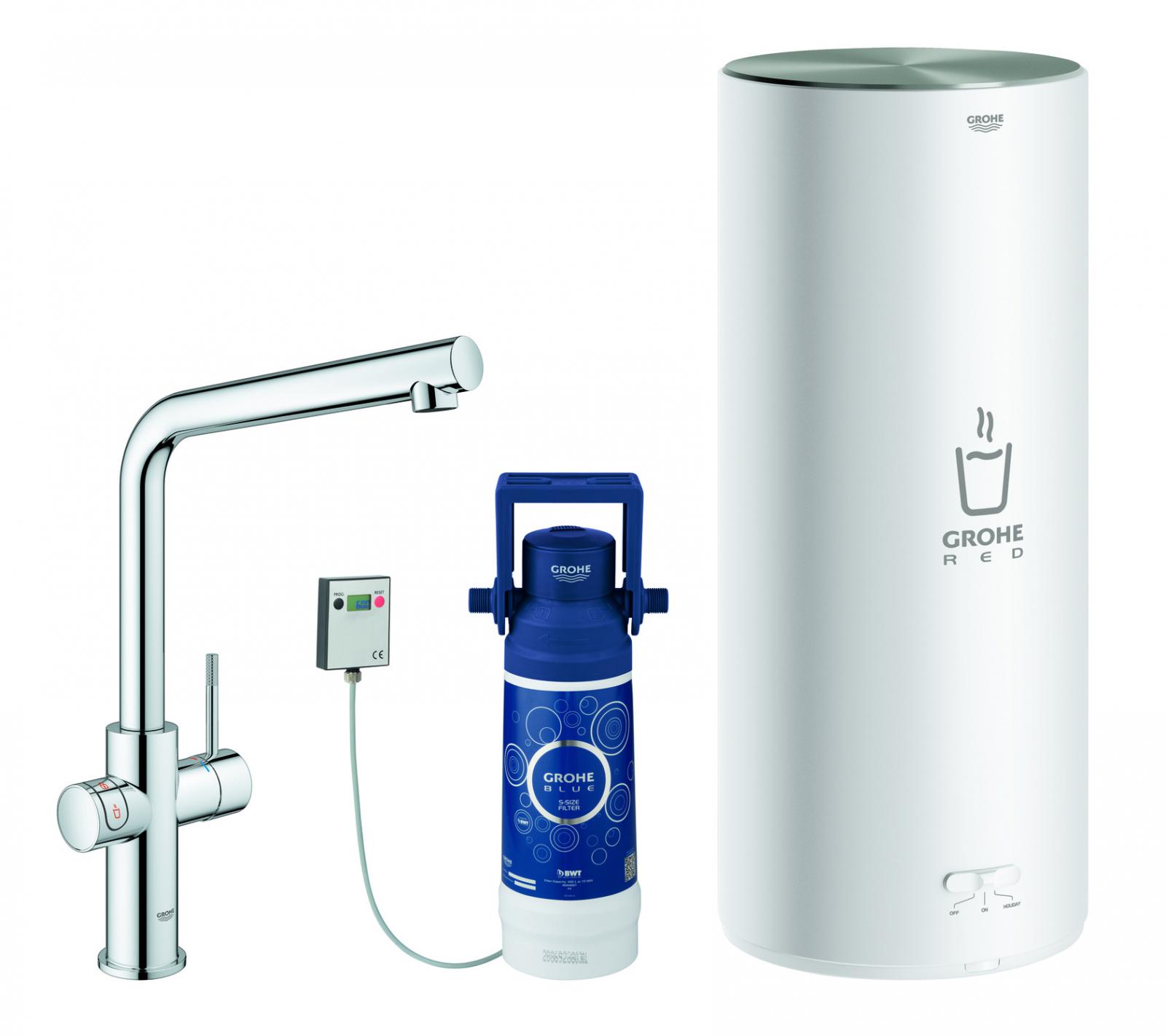 GROHE Küchenarmatur und Boiler Red Duo L-Size L-Auslauf chrom 30325001 - Bild 1