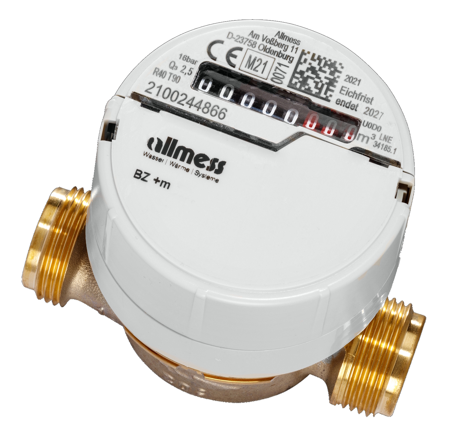 Allmess Wohnungswasserzähler kalt/warm Vario-BZ +m Q3 2,5 m3 /h (Eichjahr 2026)