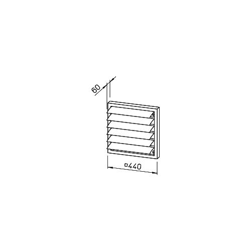Helios Regenabweisgitter RAG 400 Kunststoff hellgrau Maschenweite 8 mm 00754