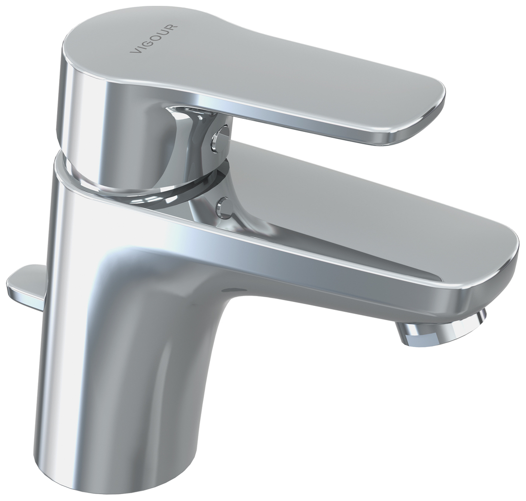 VIGOUR Einhand-Niederdruck-Waschtischbatterie derby V3 XS Piccolo m. Ablaufgarnitur verchromt