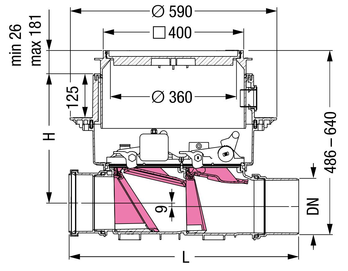 Kessel Rückstauautomat Staufix FKA Komfort ohne Stutzen, Bodenplatte, schwarz 84000S - Bild 2