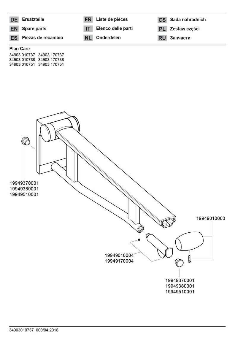 Keuco Stützklappgriff WC Plan Care verchromt 34903010837 - Bild 3