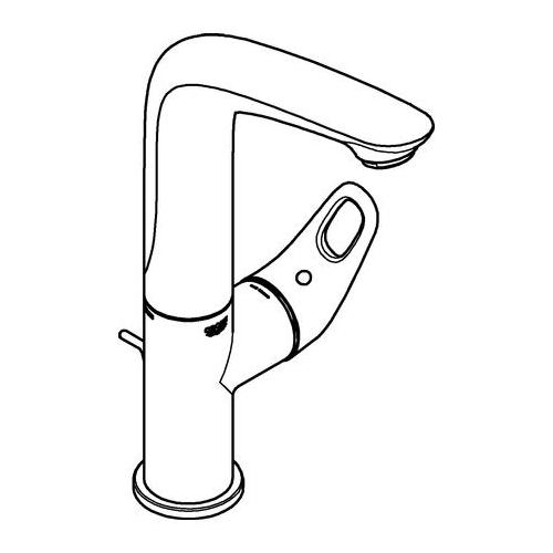 Grohe Waschtischbatterie Eurostyle L-Size Hebel offen mit Zugstangen-Ablaufgarnitur chrom 23569003 - Bild 2