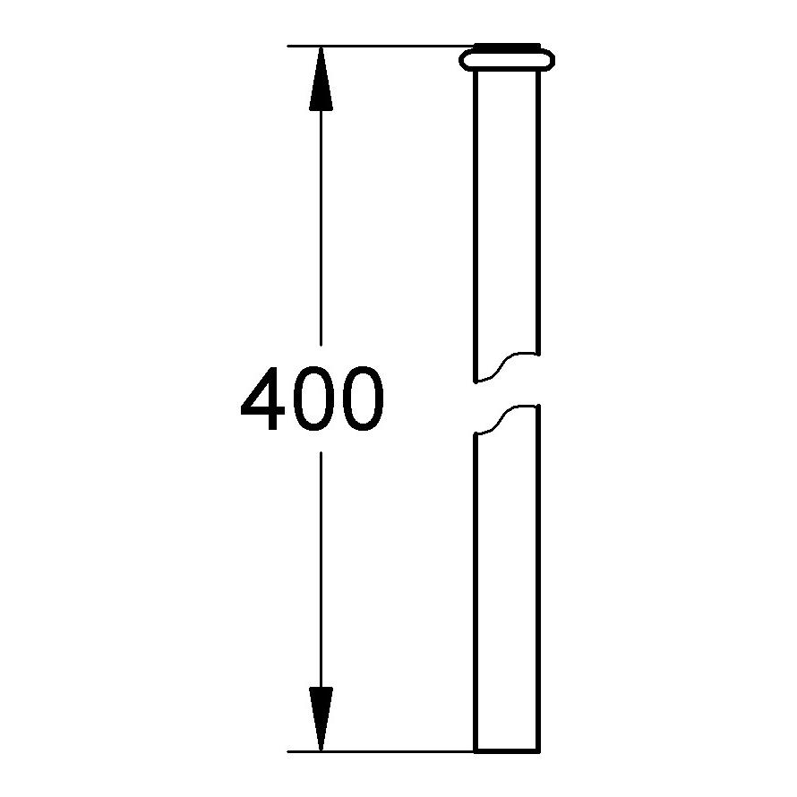 GROHE Urinal-Spülrohr 37043 Durchm.18mm 400mm aus Messing gerade verchromt 37043000 - Bild 3