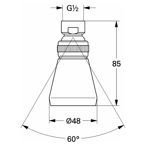 Grohe Relexa Kopfbrause Kugelgelenk chrom 28094000 - Bild 3