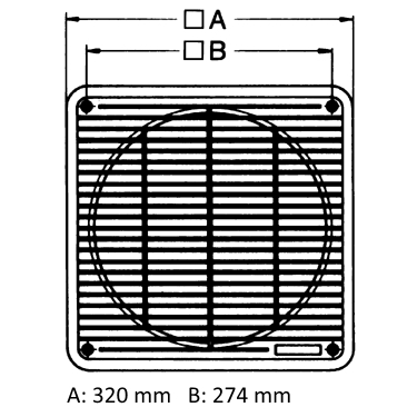 Maico Innengitter IG 25 zur Be- und Entlüftung DN 250 Nr. 0059.0172 - Bild 2