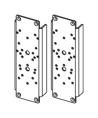 TECEprofil Stahlplattenset Aufnahme Stützklappgriffe 9042010 - Bild 2