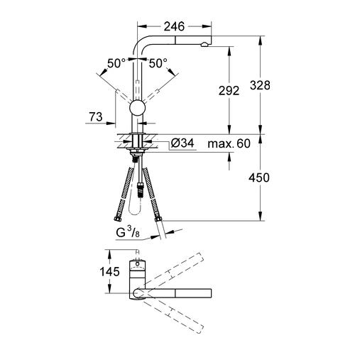 Grohe Minta Einhand-Spültischbatterie supersteel 32168DC0 - Bild 3