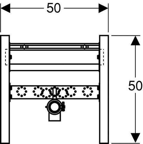 Geberit Duofix Waschtisch-Traverse Einlocharmatur 111.464.00.1