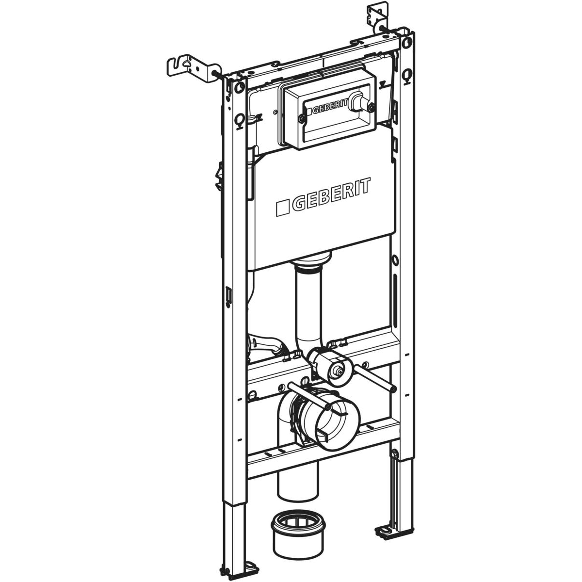Geberit Duofix Basic Element mit UP-Spülkasten Delta, Bauhöhe 112 cm inklusive Wandanker