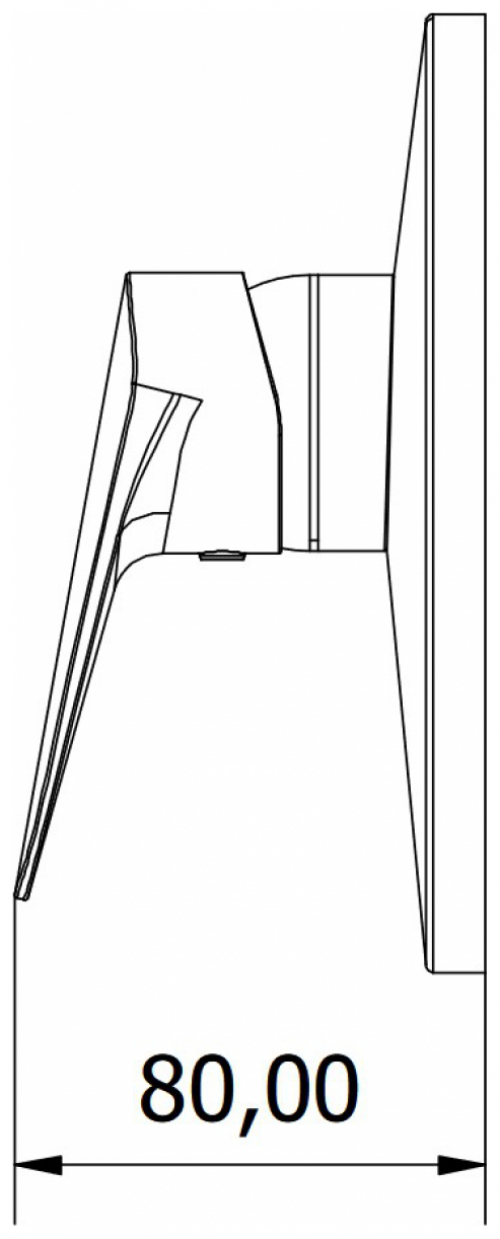 VIGOUR Farbset Brausebatterie one verchromt, für Universal UP-Körper-Box VUPK - Bild 5