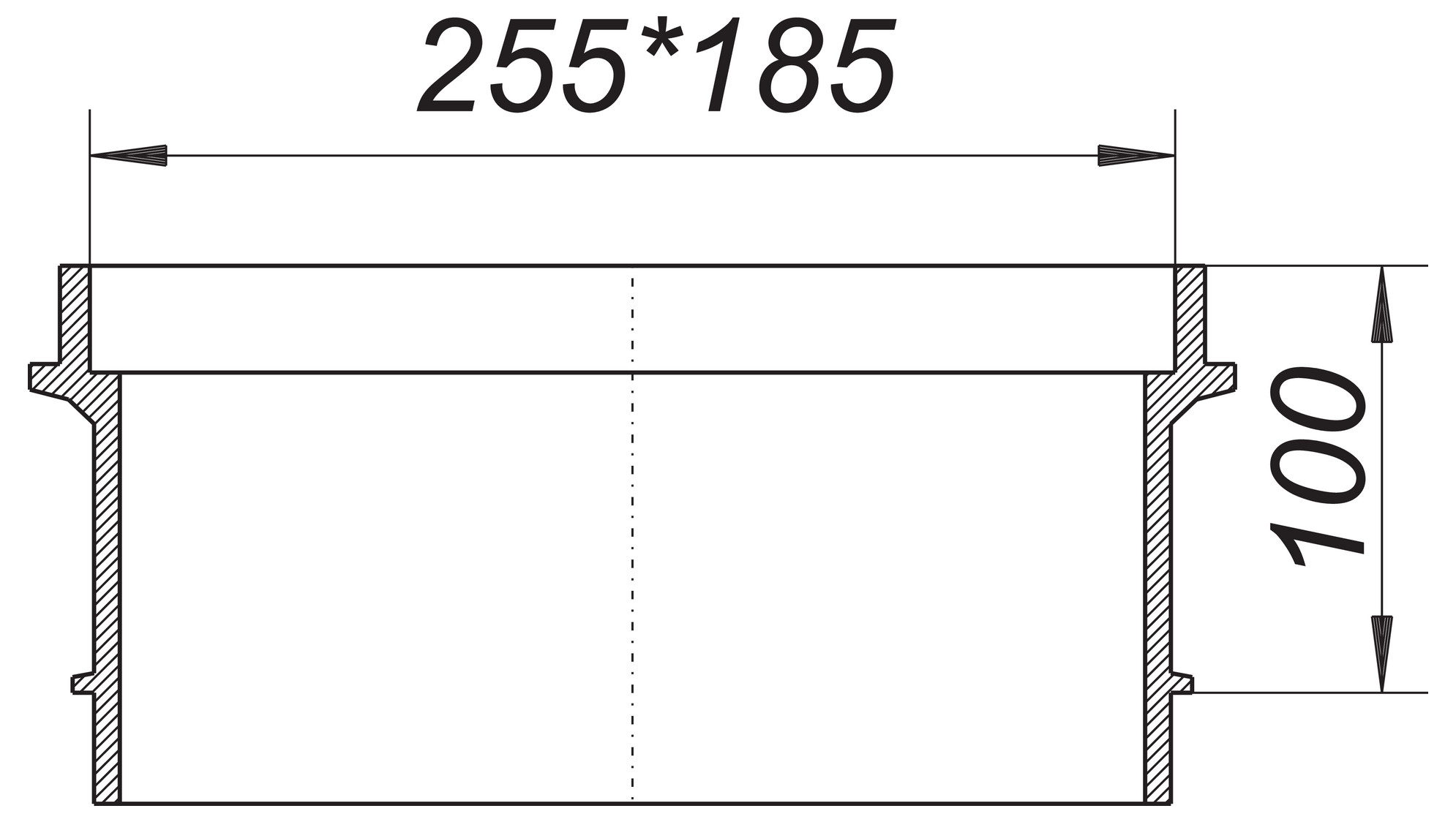 DALLMER Verlängerungsrahmen 100 mm aus ABS 724953, für Rückstau-Kellerablauf Ballstau 110 - Bild 2
