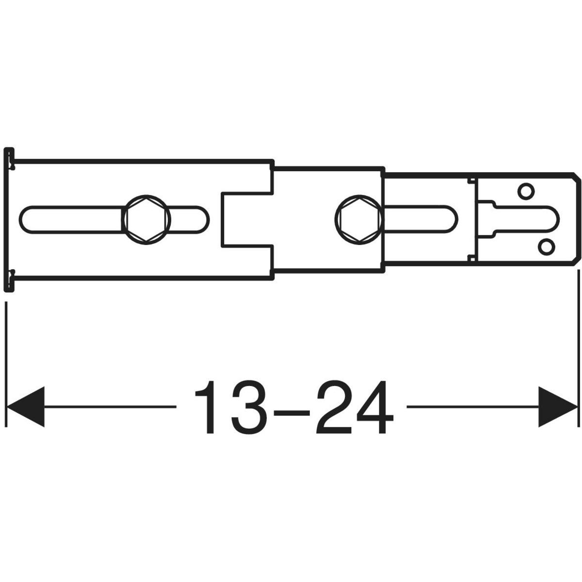 Geberit Duofix Set Fußbefestigung an Rückwand 111.064.00.1 (2 Stück)