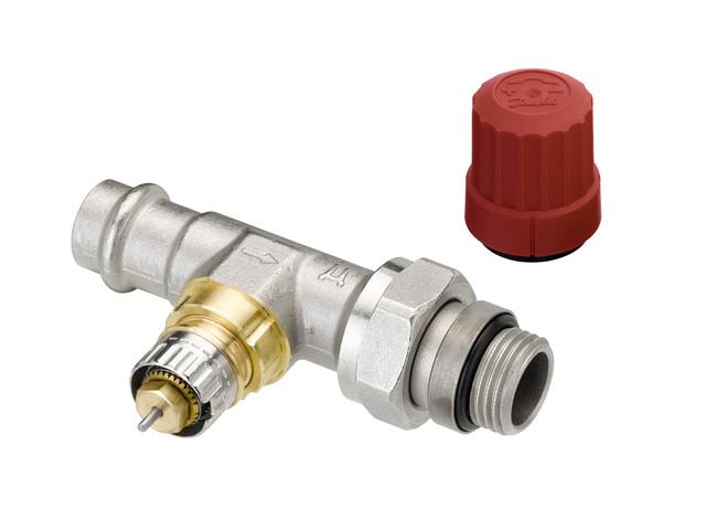 Danfoss Ventilgehäuse RA-N 15 Pressfit R 1/2, DG, matt vernickelt 013G3238 - Bild 1