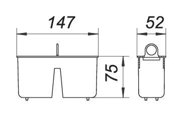 Dallmer Schlammeimer 724816, für Rückstau-Kellerablauf Ballstau 110  - Bild 2