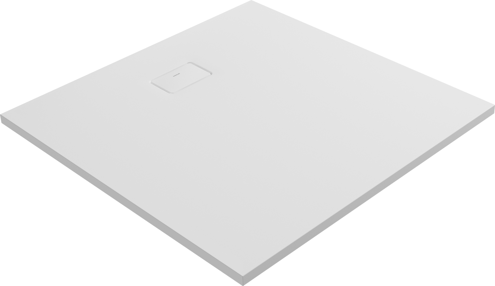 VIGOUR Duschwanne V3 Mineralguss 80x80x2,8cm mit Ablaufdeckel SafeStepPlus weiß matt