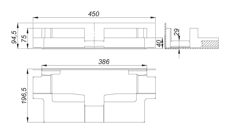 Dallmer DallFlex Schallschutzelement 539090, für Ablaufgehäuse DallFlex 539007 und Duschrinnen - Bild 3