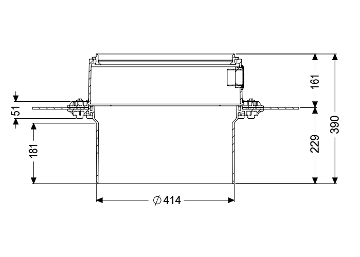 KESSEL Verlängerungsstück KESSEL mit Flansch für Einbau in WU-Beton mit Sperrbahn 83075 - Bild 2