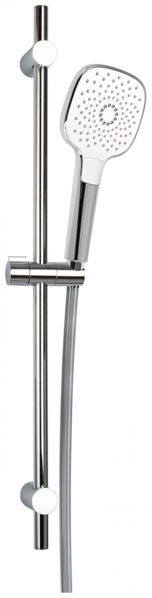 VIGOUR Brausegarnitur individual 2.2 mit Stange 60cm Schlauch, Handbrause softedge verchromt - Bild 1