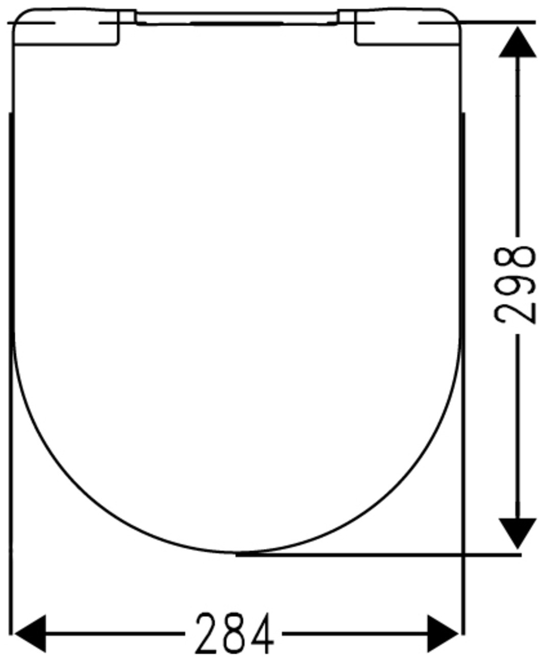 VIGOUR Urinaldeckel derby weiss abnehmbar Edelstahlscharniere Absenkautomatik, für DEUFFDOS - Bild 5