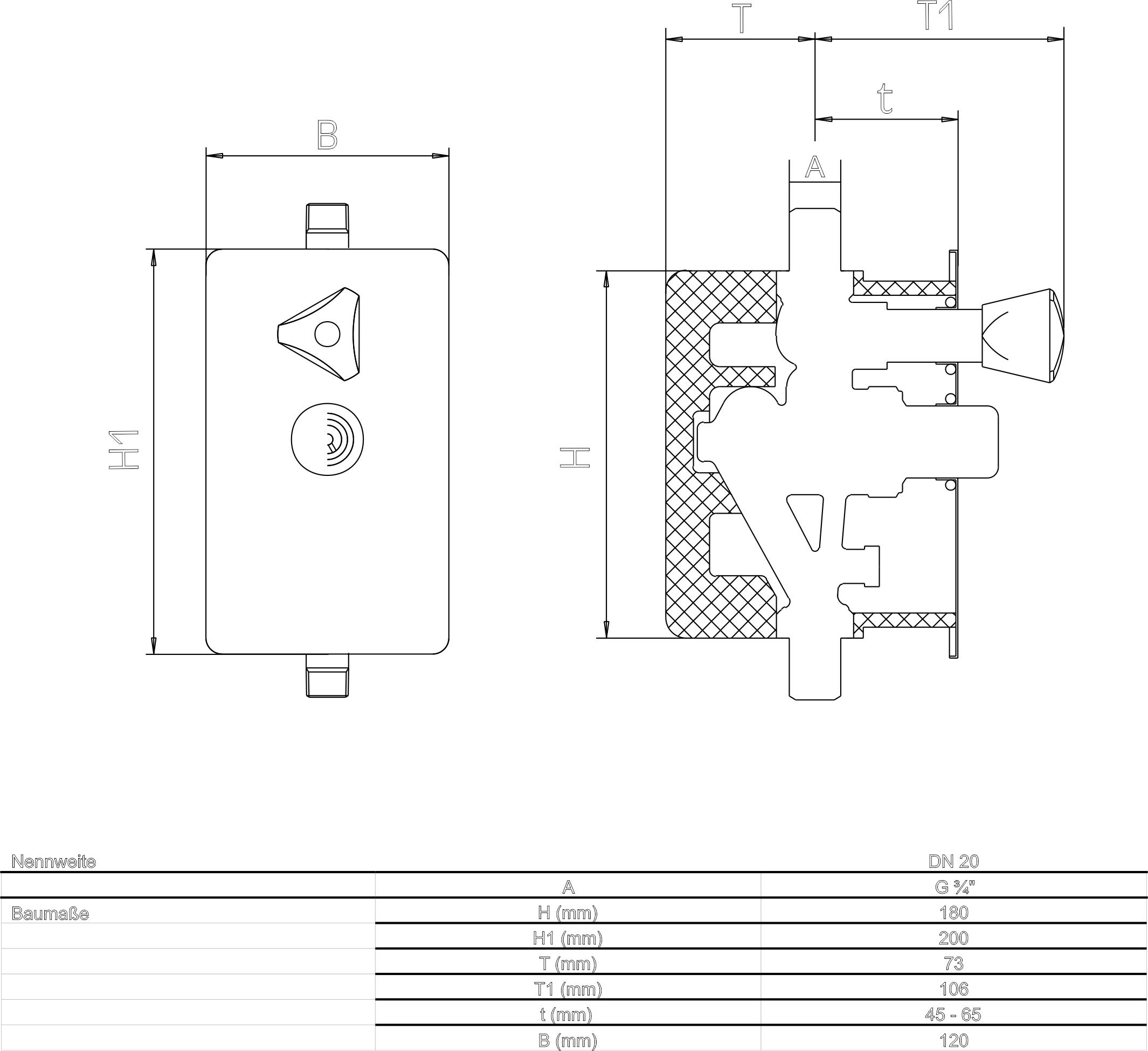 SYR Unterputzdruckminderer SYRomat 309 DN 20 0309.20.000