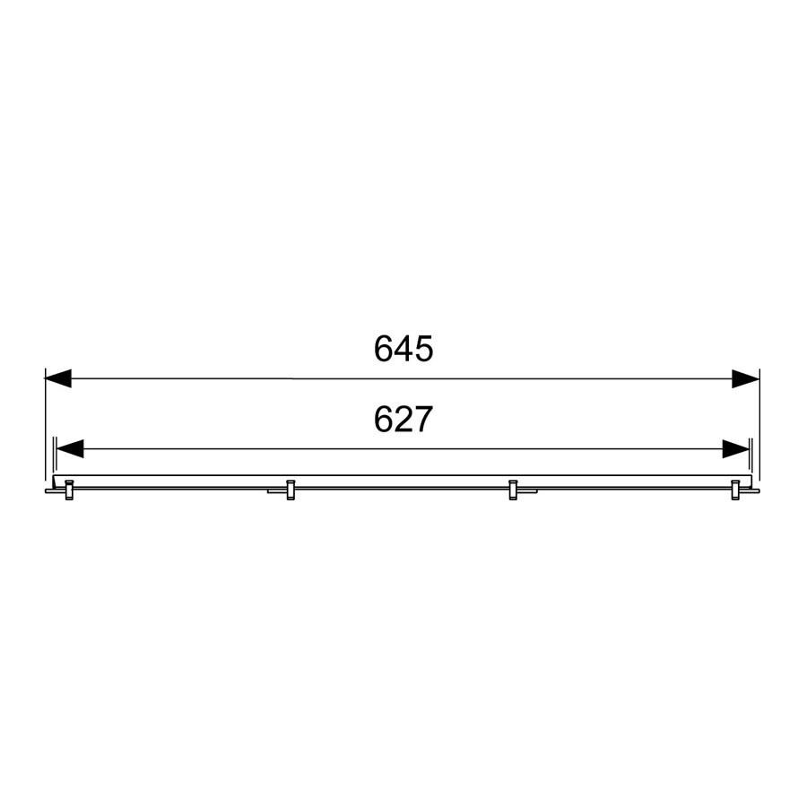 TECEdrainline Fliesenmulde plate 700 mm aus Edelstahl 600770 für Duschrinne gerade - Bild 2