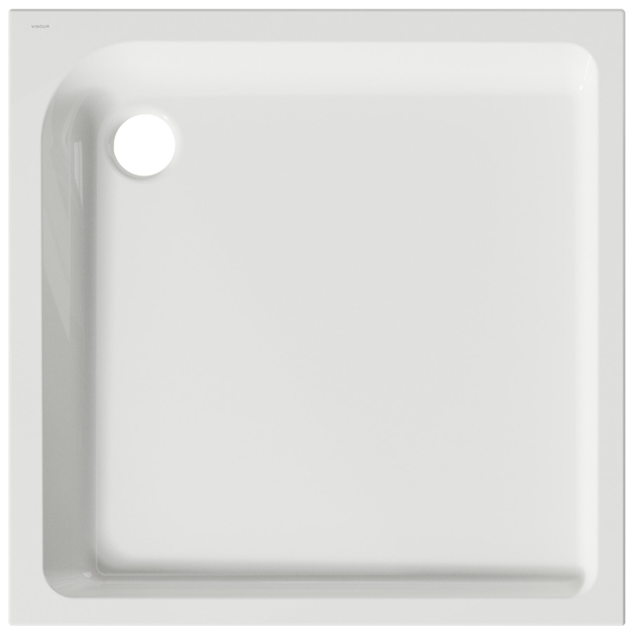 VIGOUR Duschwanne Acryl one 90x90x6.5cm weiss - Bild 1
