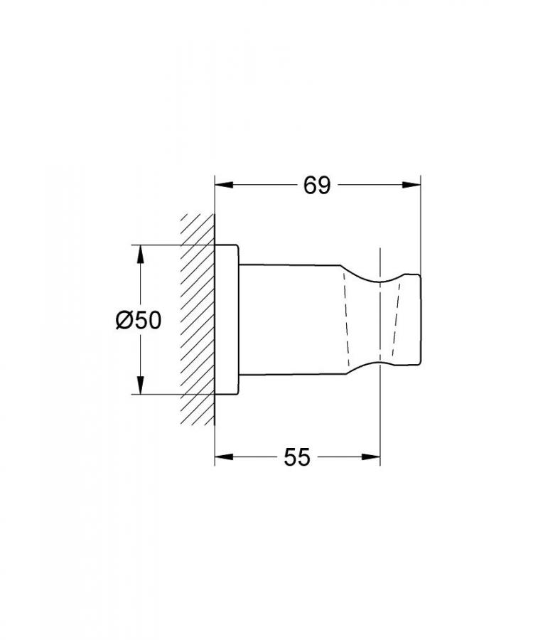 Grohe Rainshower Wandbrausehalter chrom 27074000 - Bild 2