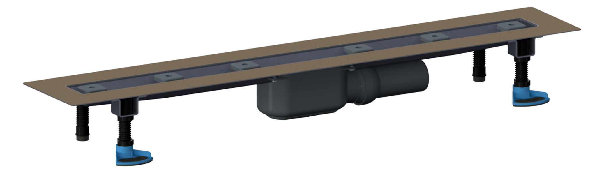 DALLMER Duschrinne CeraLine Plan F 1000 mm BH 90 mm mit 1 Ablaufgehäuse, Fläche 523068 - Bild 1